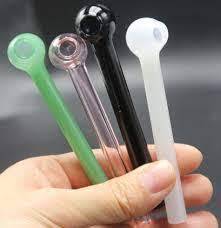 PYREX `LOLLIES:` 10 pack mixed  R295.o - DURABLE GLASS PIPES (CLEAR,ORANGE, GREEN and BLUE) save!!!