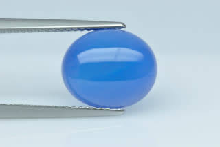 Natural Mined oval Blue Agate  12 x 10 mm 4.0cts