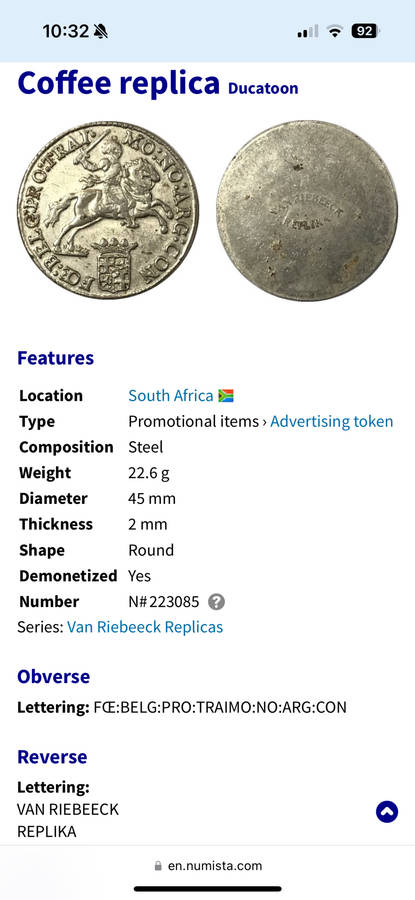 South Africa commemorative medals