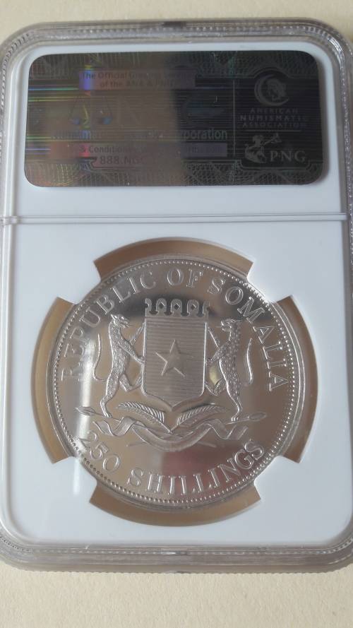 2000 Nelson Mandela Coin Somalia 250 Shillings PF68 Cameo NGC Graded !!