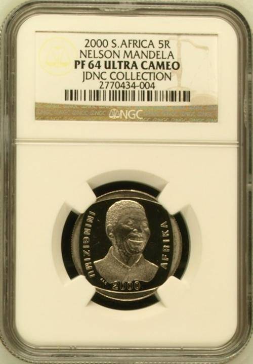 2000 Mandela R5 PF64 Ultra Cameo !! Only 705 Graded PF64UC !!!!