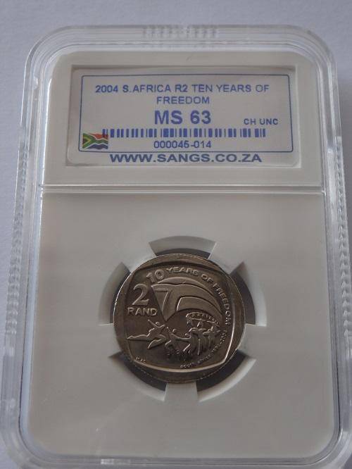 2004 R2 - 10 Years of Freedom !! SANGS Graded MS 63 !!