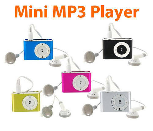 MP3 Player with Mini Clip Case, Includes 4gb Micro SD Card | Colour: Orange