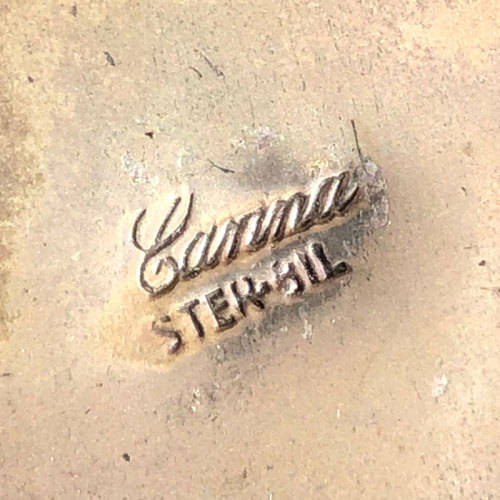 Sterling Silver and Tiger Eye Vintage Joe Calafato Brooch