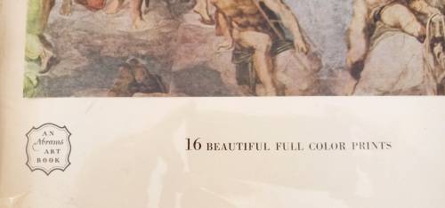 Michelangelo ` The last Judgment` -  Art treasures of the World book with 16 colour prints 1955
