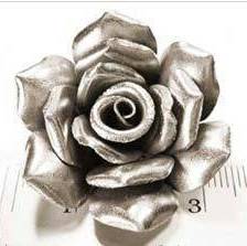 Tibetian silver rose pendant