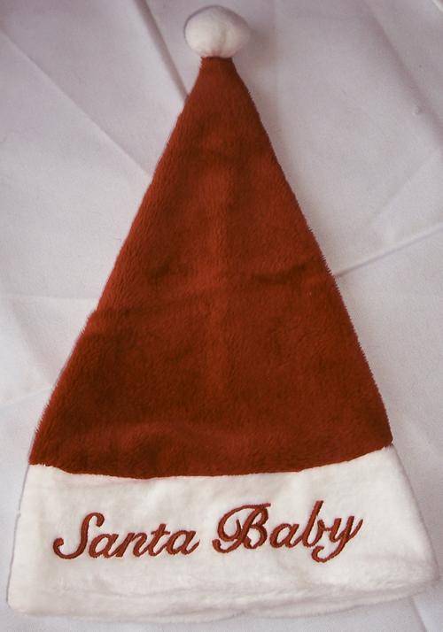 CHRISTMAS IS EARLY!!!  My first baby Santa bib and hat