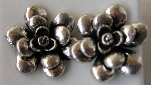Beautiful Tibetan silver rose earrings
