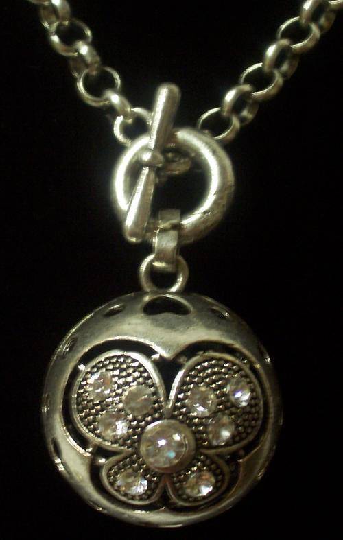 REDUCED!!! Tibetian silver butterfly ball pendant and chain