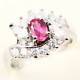 18K WHITE GOLD RED RUBY RING size 6
