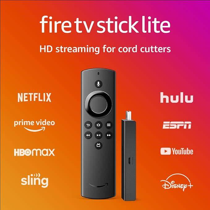 Amazon Fire TV Stick Lite, Alexa Voice Remote Lite, 1st Gen Remote