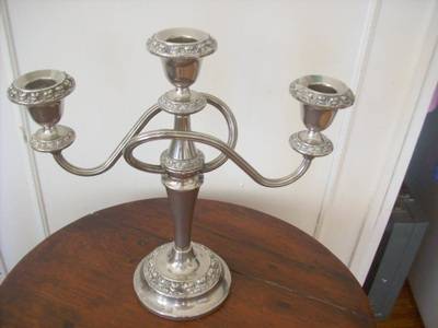 CANDLELABRA. SILVER PLATE.