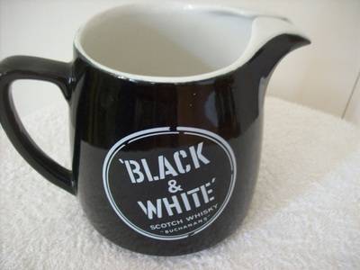 BLACK AND WHITE SCOTCH WHISKY JUG