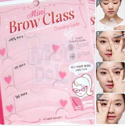Mini Brow Class Drawing Guide Eyebrow card helper