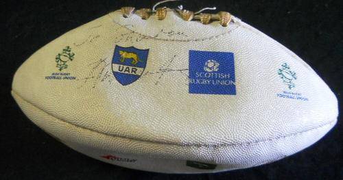 Big Rugby Fans  Heres Collectable For You A Signed Rugby Ball