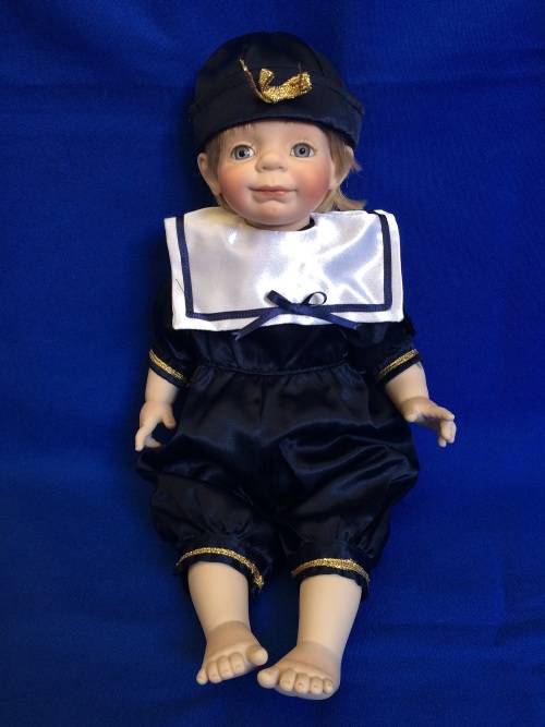 Vintage Porcelain Doll - Sailor