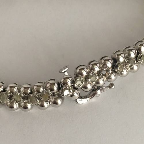 Unique Sterling Silver & Diamond Ladies Bracelet