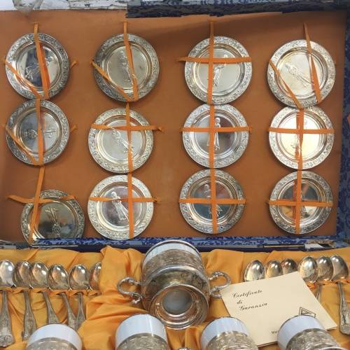 Stunning Italian .800 Coffee Set 12 Piece