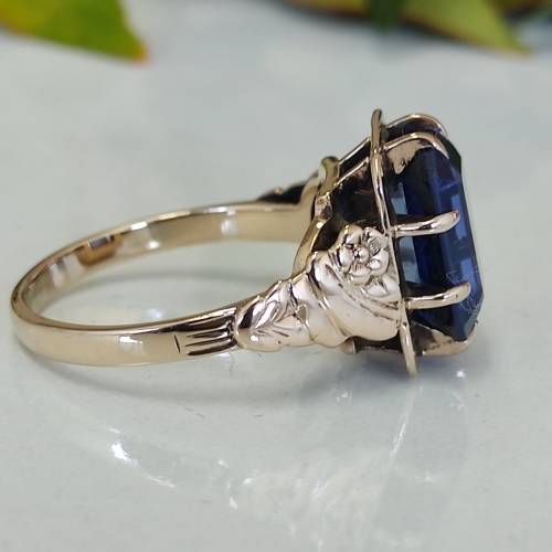 Vintage Blue Sapphire Ring