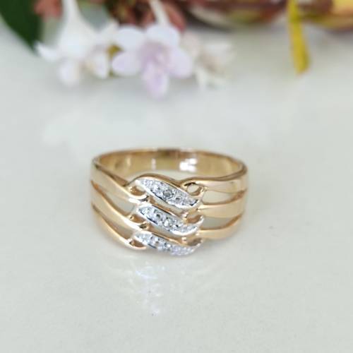 Beautiful Yellow Gold Ladies Ring #vc006