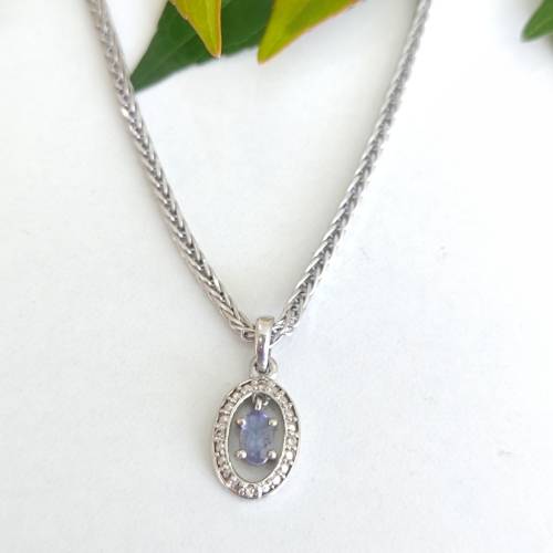 White Gold Necklace and Pendant #1081