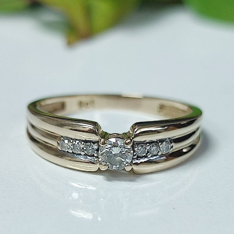 Yellow Gold & Diamonds Ring #1143