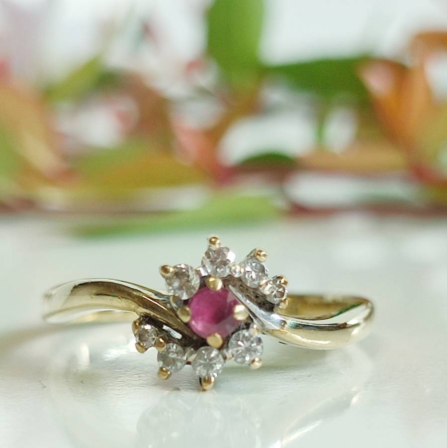 Diamond & Ruby Ladies Ring #1149
