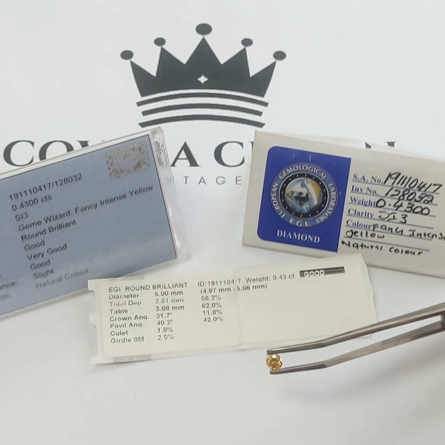 Certified Natural Diamond 0.4300ct Round Cut #ccd006