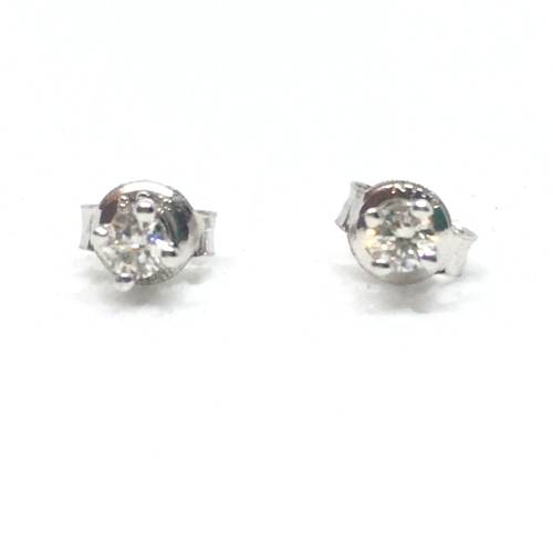 White Gold Natural Diamond Stud Earrings