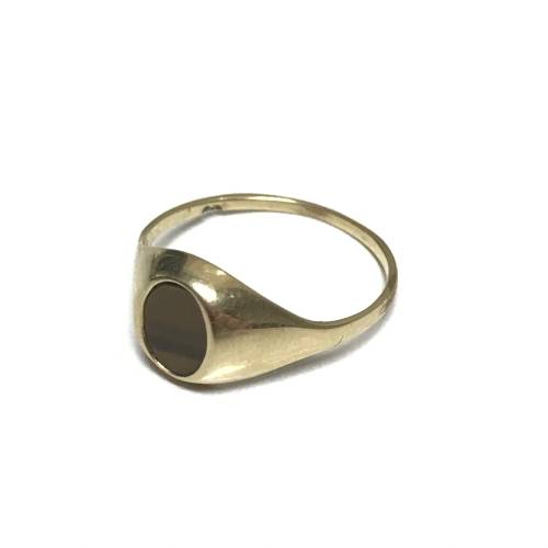 9Kt Yellow Gold + Tigers Eye