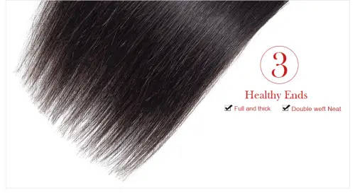 11A Brazilian Straight Hair Bundles Plus Closure (14, 16, 18 + 14 closure)