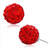 RED GLITTER BALL EARINGS