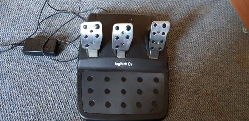 Logitech G29 Steering Wheel, pedals and modded Gear shifter.