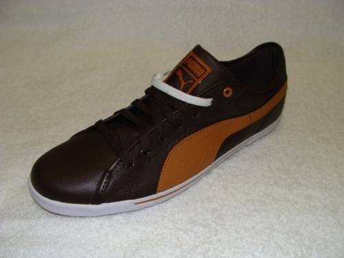 Original Mens Puma Benecio Leather - UK 12 (SA 12) - Chocolate Brown