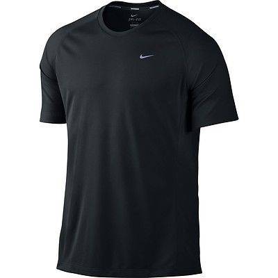 Original Mens NIKE Miler UV Short Sleeve Dri-FIT 543499-010 - X Large - UPF 40+