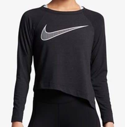 Original Womens Nike NWT Dri-Fit Asymmetrical Cropped Top - AA4383-010 - Medium