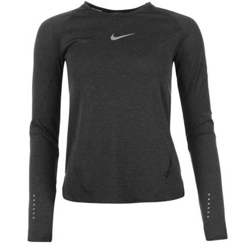 Original Womens Nike Aeroreact Long Sleeve Top - 920777-010 - Large