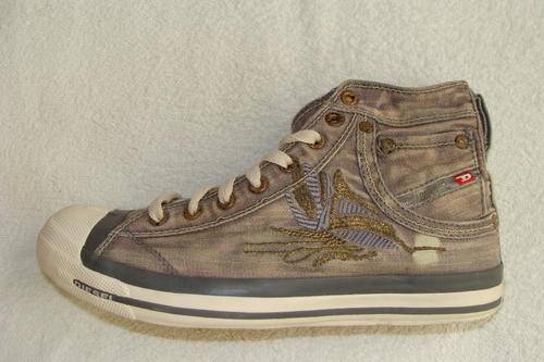 Authentic Ladies Diesel Exposure Steel Gray Shoe UK 7½