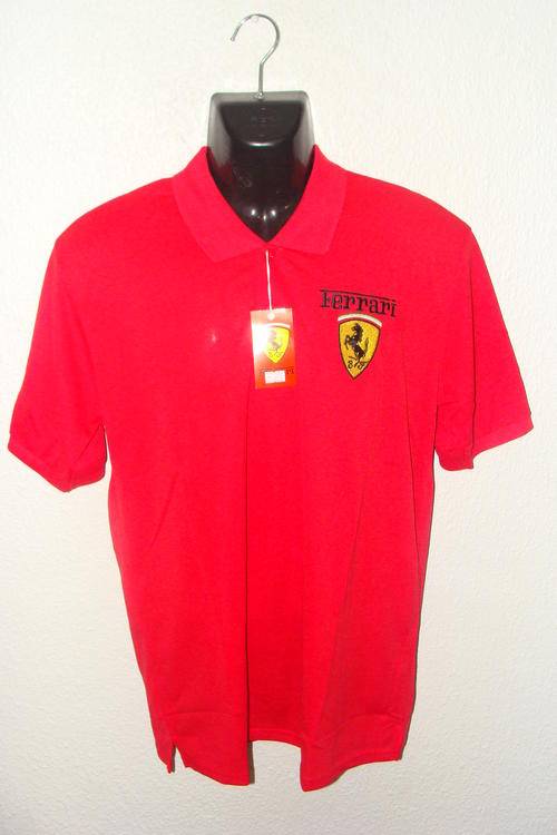 Mens Ferrari Short Sleeve Golf T Shirt Slim Fit X Large