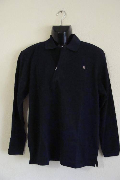 Mens Burberry Long Sleeve Golf T Shirt Medium - Black