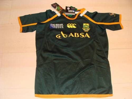 Kids Collectors 2011 World Cup Springboks Rugby Jersey - Large