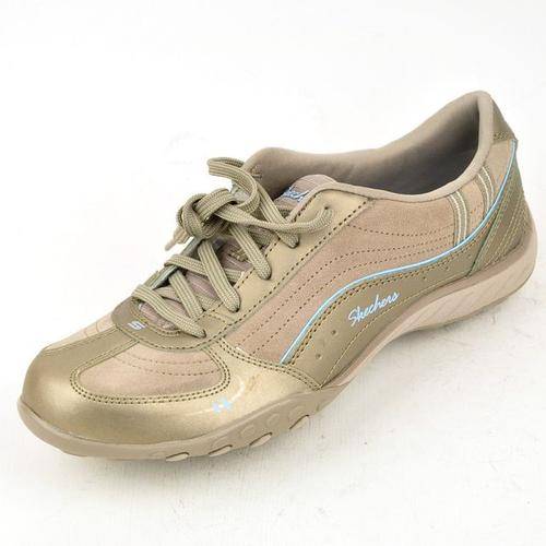 Original Ladies Skechers Breathe Easy Take Ten - UK 7 (SA 7) Memory Foam - Leather & Textile Upper