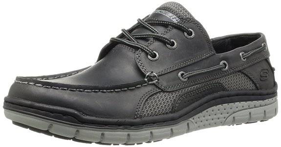 Original Mens SKECHERS Noris Stern - UK 12 (SA 12) Memory Foam - Leather Upper