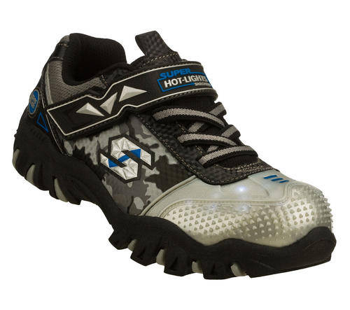 Original BOYS SKECHERS Super Hot Lights Damager - UK 2 (SA 2 - 22cm) Leather & Synthetic Upper