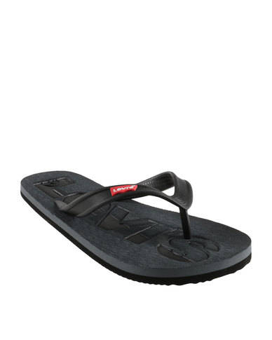 Original Mens Levi's Bells Flip Flops UK 8 (SA 8) - Grey