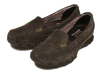 Original Ladies Skechers Bikers Predestrian - UK 4 (SA 4) Leather Upper Memory Foam Footbed