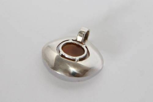Mixican fire Opal silver pendant