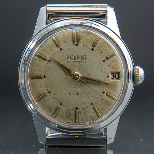 VINTAGE PIERPONT 17 JEWELS INCABLOC  SWISS MADE GENTS WATCH
