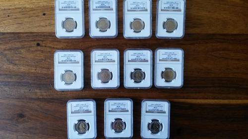 Nelson Mandela 2008 NGC graded set 11 coins in total