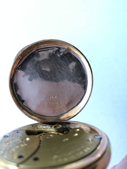 14k gold American Waltham pocket watch - Needs service/ repair